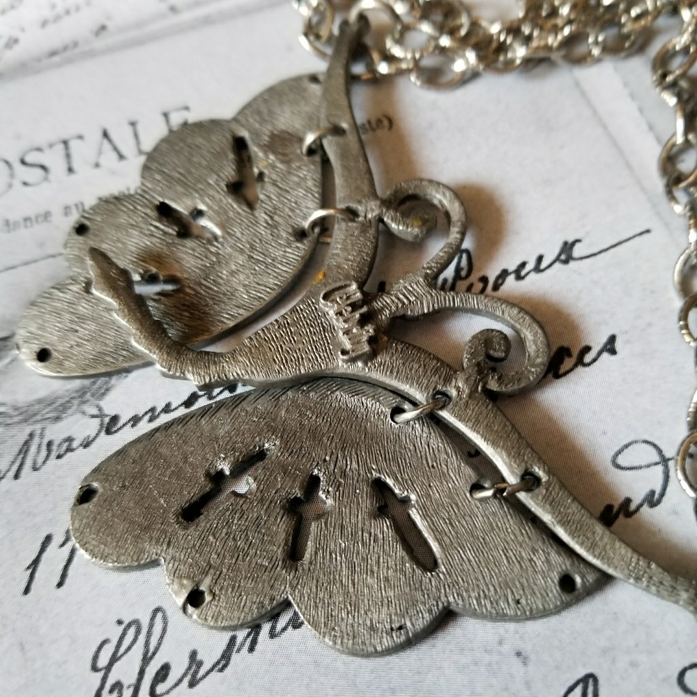💖Amazing💖 Vintage Butterfly Necklace - Picture 5 of 8
